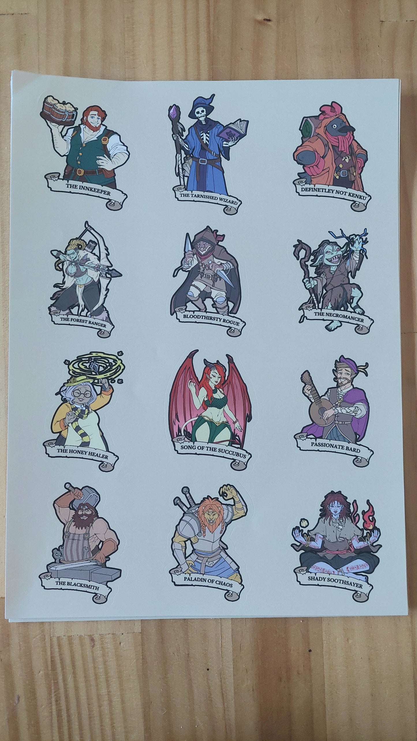 "The Adventure Crew" - Character Artwork Sticker Sheet